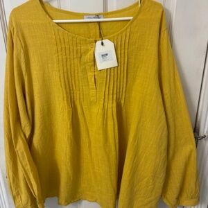 Gold linen top